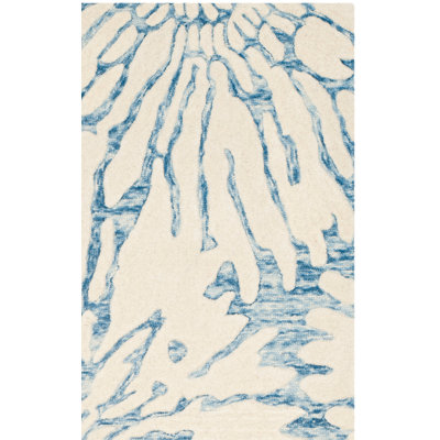 Mccullough Hand Tufted Wool Floral Rug