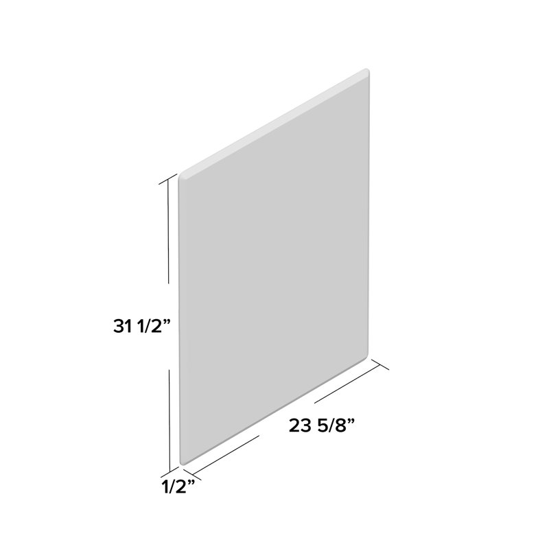 Miroir mural rectangulaire sans cadre, H 31,5 po x l 23,6 po