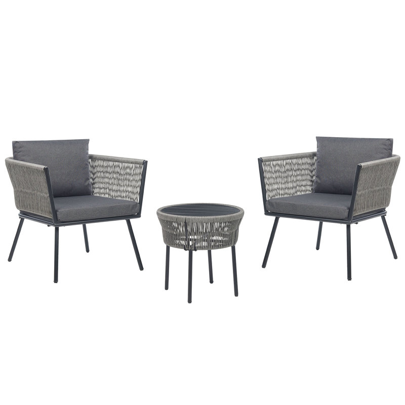 Fallow Rattan 2 - Person Seating Group with Cushions, Grey