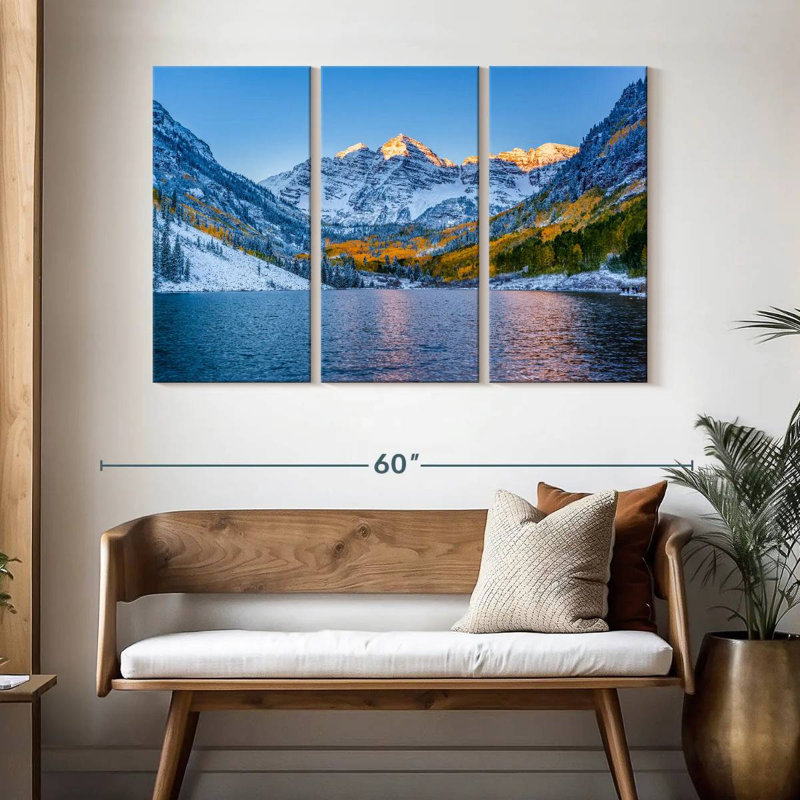 Alvord Sunrise Over Maroon Bells, 32" H x 50" W