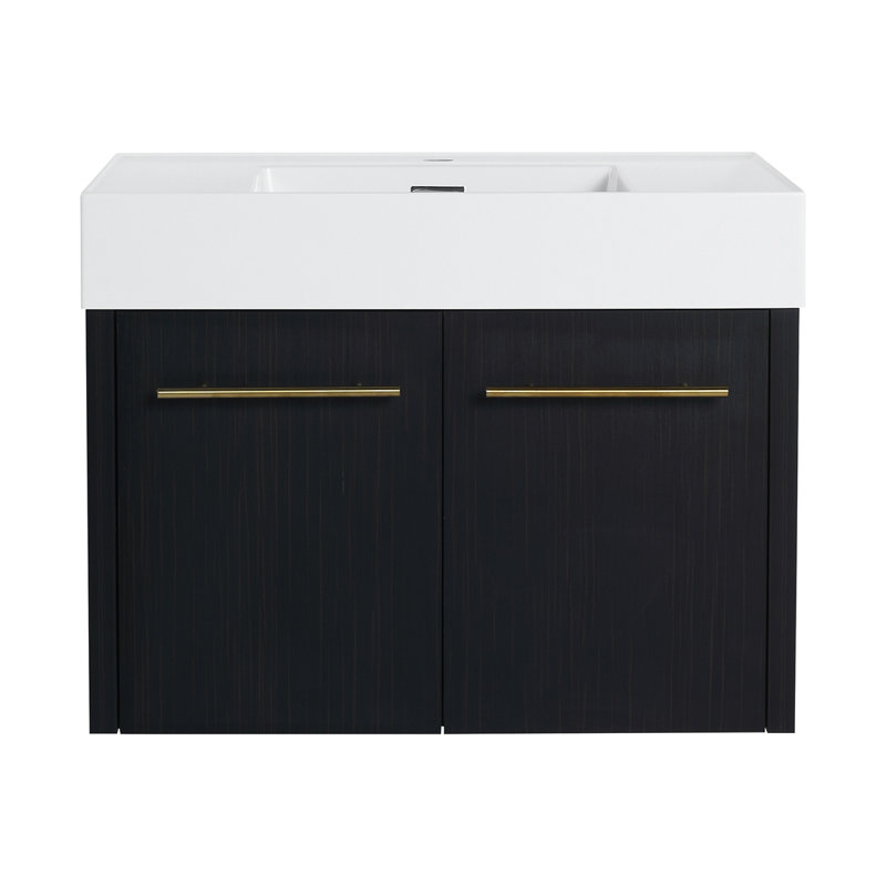 Wall-Mounted Bathroom Vanity With Sink