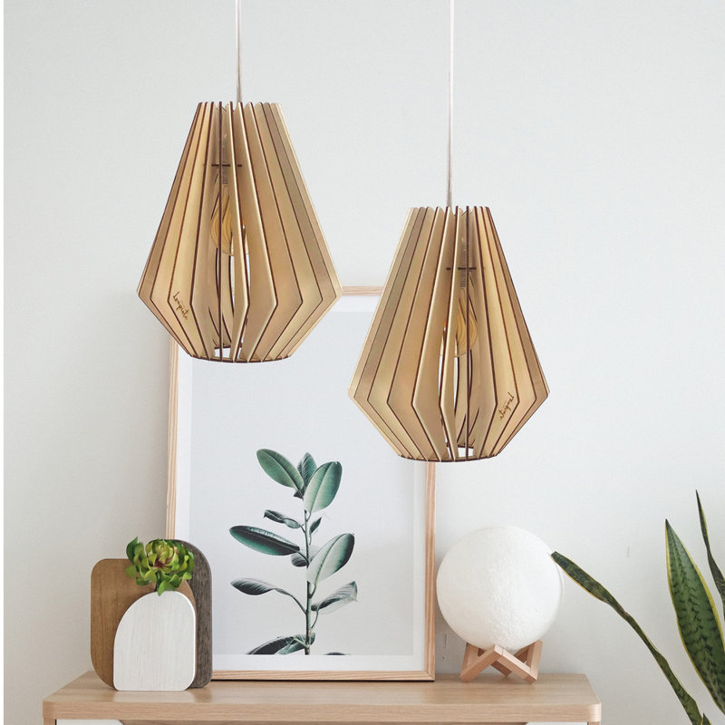 Ambre 1 - Light Pendant, White Cord