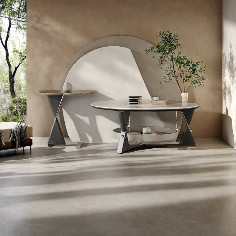 Round Rock Panel Coffee Table
