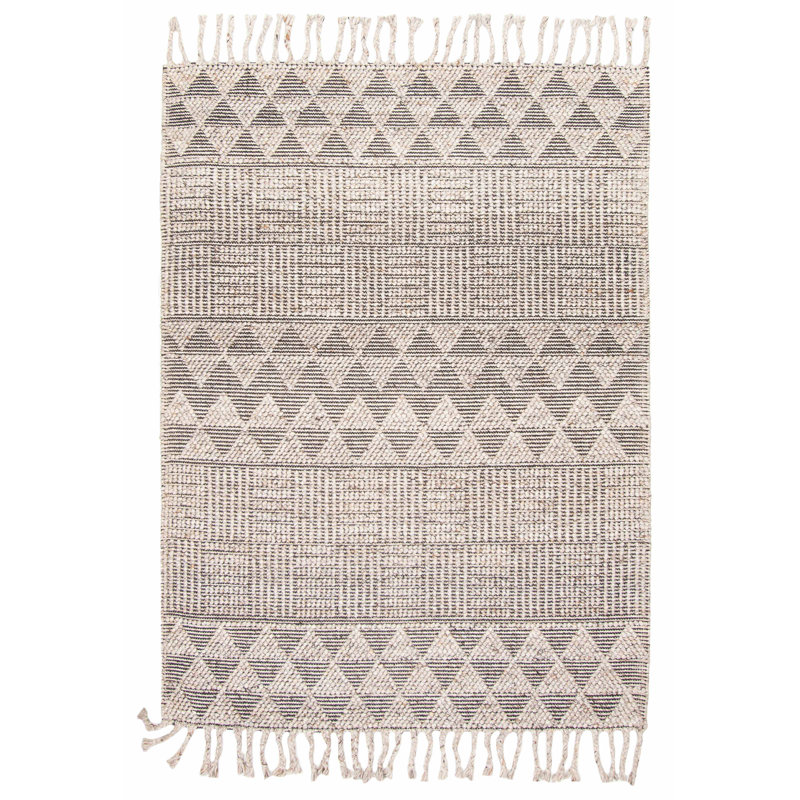 Tapis rectangulaire nouvel âge en laine 5 pi 4 po x 7 pi 2 po Arnella