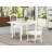 3 Piece Dining Set Contains a Rectangle Dining Room Table with Butterfly Leaf and 2 Kitchen Chairs, Linen White-1851828499