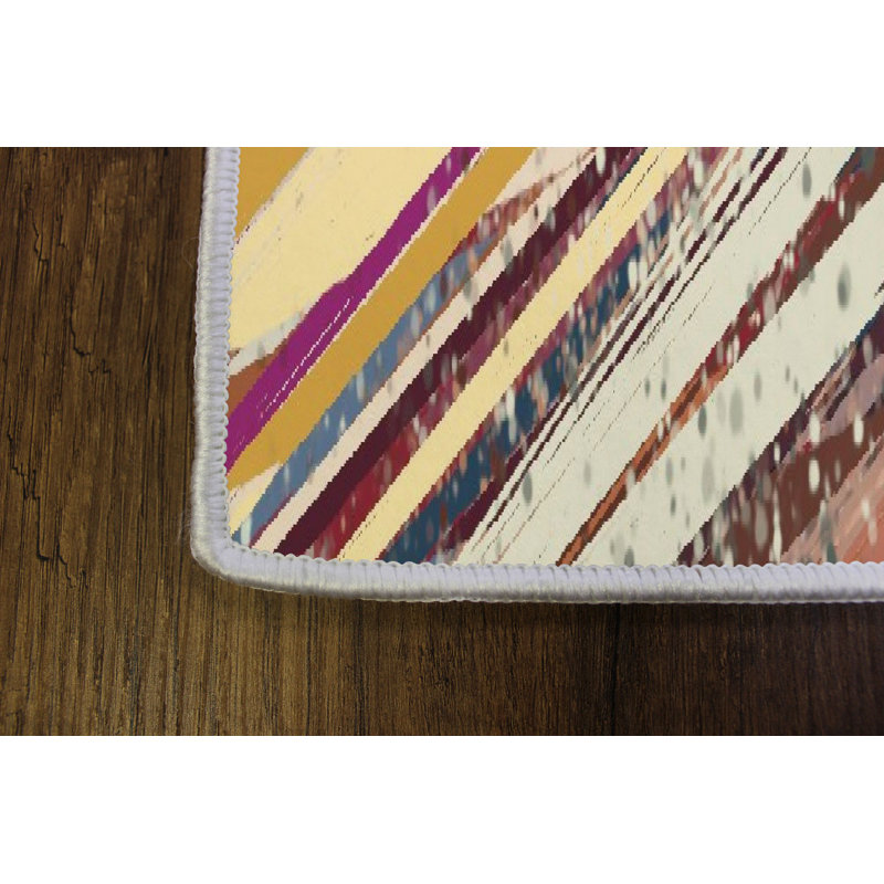 Elegant Hall Carpet, 3D Digital Print Design, 3.9 x 4.9 ft | 100% Polyester, Antibacterial, Non-Slip PVC Dot Underside, Pile Height: 0.04 in, Machine Washable, Perfect for Living Room & Entryway Decor