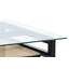 Alecsis Glass Top Metal Base Dining Table