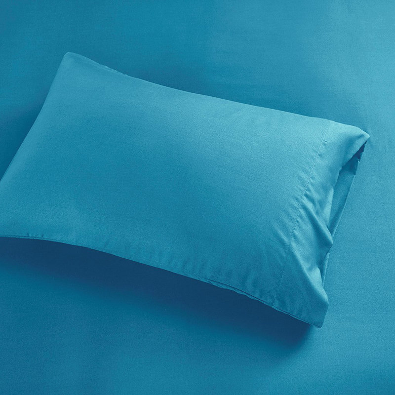 Ensemble de draps Gracie Mills Ruby, Ensemble de draps pour lit simple TG avec 1 taie d, Bleu sarcelle