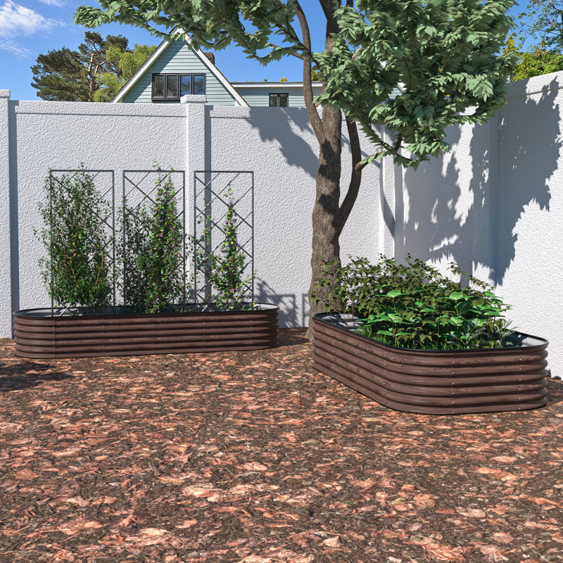 Lit de jardin surélevé Roede, Rustic, H 17 po x l 96 po x P 24 po