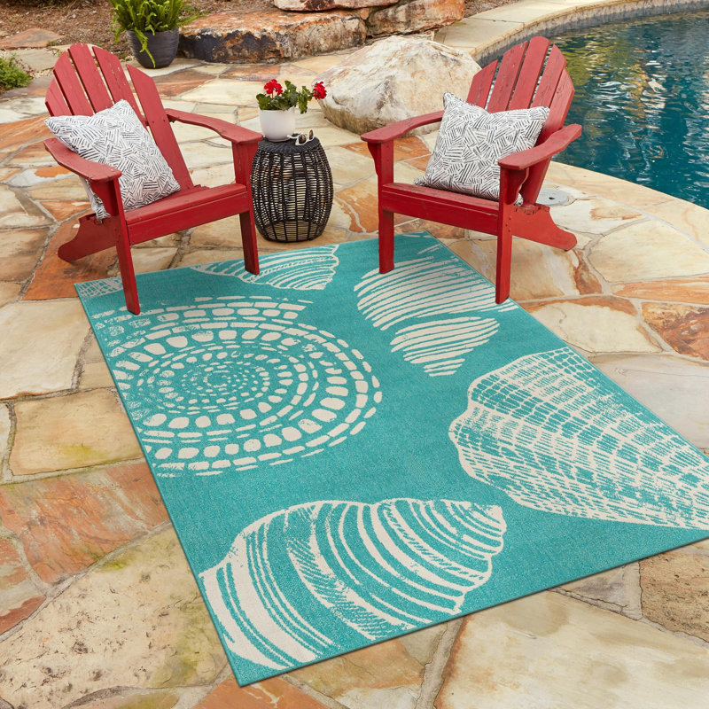 Geo Indoor / Outdoor Rug, Rectangle 4'1" x 6'1"