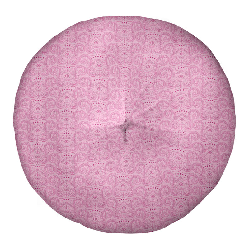 Coussin de sol Katelyn Elizabeth, 26 po x 26 po, Rose et pastel