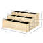 Outsunny 117cm x 100cm x 54cm 3 Tier Raised Garden Bed 376L Fir Wood