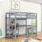 Orwell Twin Size Wooden Loft Bed with Shelves And Desk-1612356344