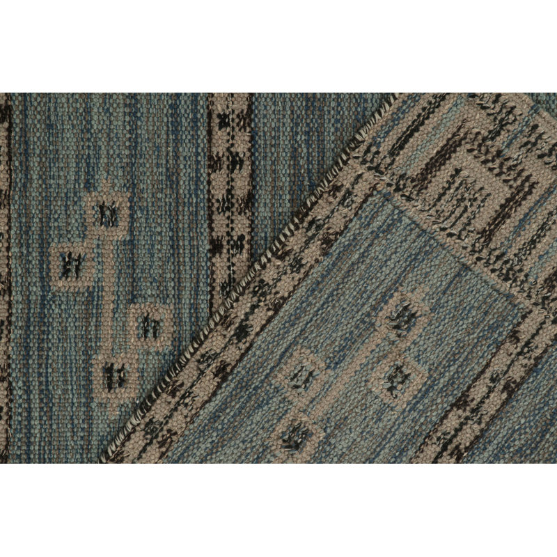 Scandinavian Wool Geometric Area Rug, Rectangle 12' x 15'