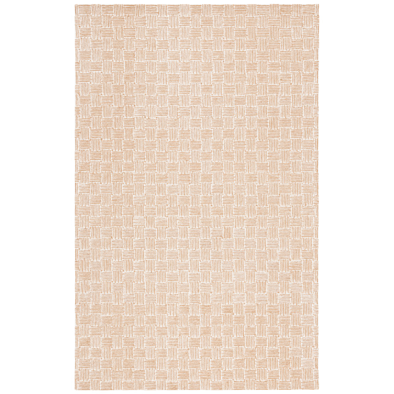 Tunis Hand Tufted Wool Pile And Cotton With Latex Checkered Rug, Rectangle 3' x 5'