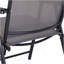 Ensemble de 2 chaises de patio pliables Outsunny, chaises de patio extérieures empilables avec accoudoirs pour la pelouse, le camping, la salle à manger, la plage, la structure en métal, sans assemblage, gris