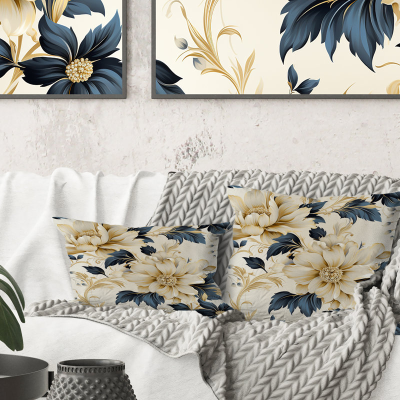 Motif contemporain Victorian Motif IV - Coussin imprimé floral