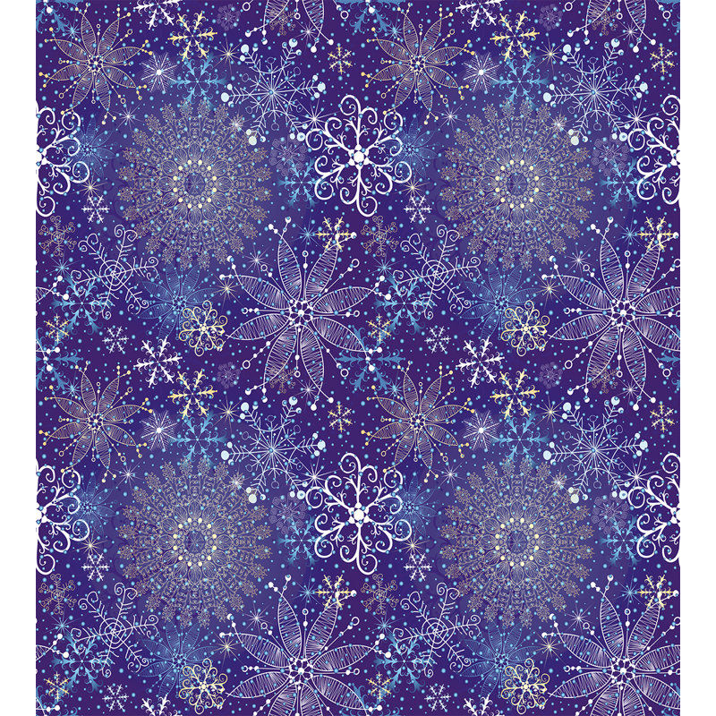 Twin Multicolor Snowflake Pattern Duvet Cover Set