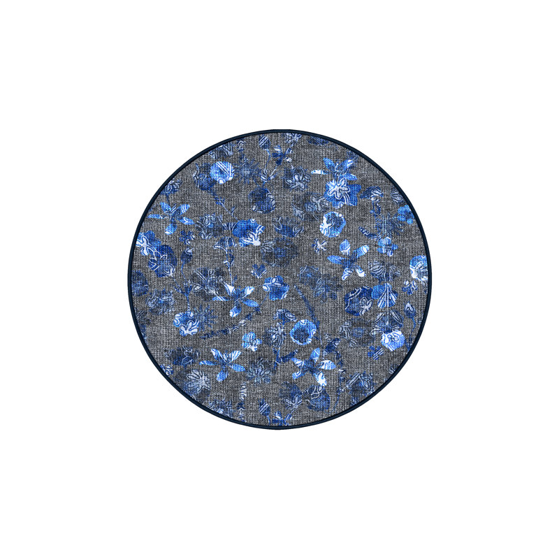 Kenora Hand Loomed Washable Floral Indoor Rug, Round 5'