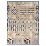Rug & Kilim’S Scandinavian Style Rug In Beige-Brown, Blue Geometric Pattern