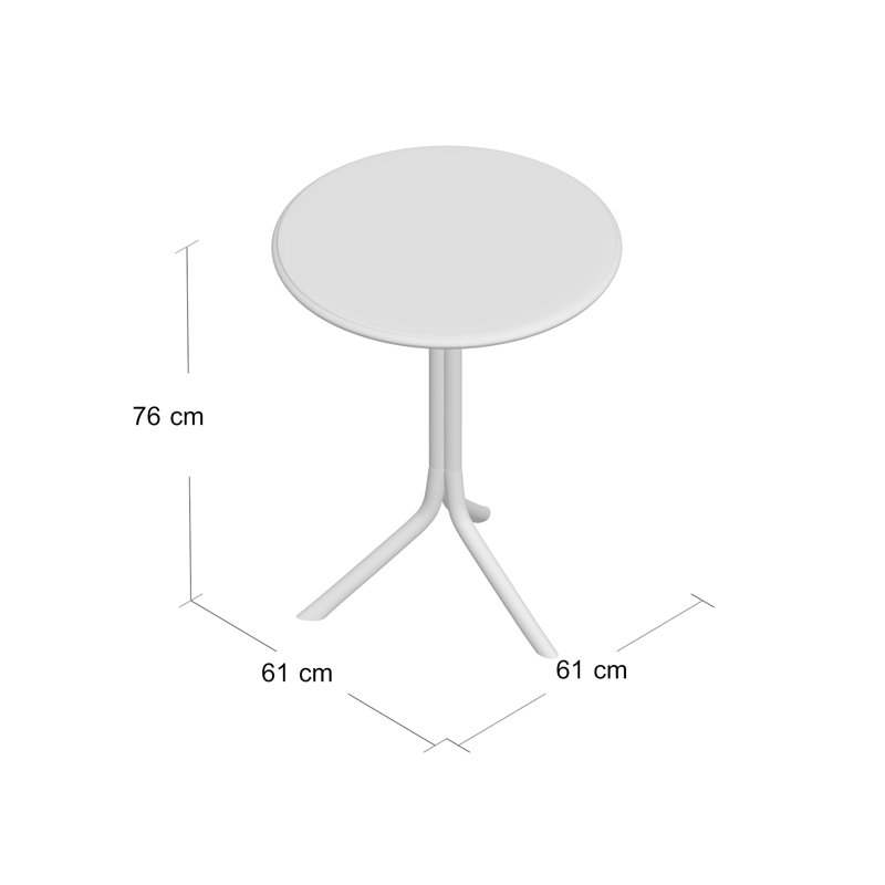 Step Nardi Garden Round Table, Anthracite