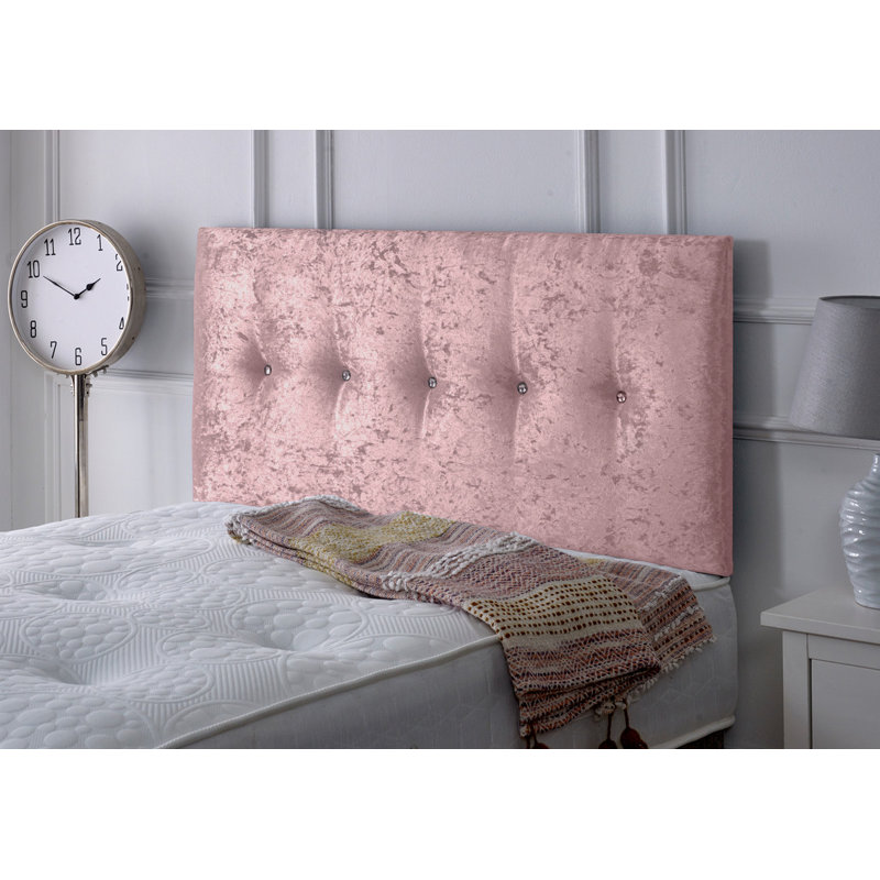 Upholstered Headboard, Single (3'), Pink Velvet