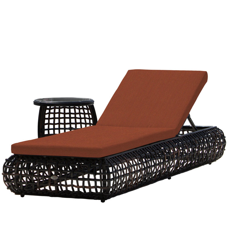 Dynasty Outdoor Chaise Lounge, Canvas Brick Sunbrella® Canvas
