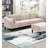 Blush Pink 6 Modular Couch, Suede Fabric With Cushion Back & Pillows 6Pcs Sectional , Fabric, Chairs-1918809895