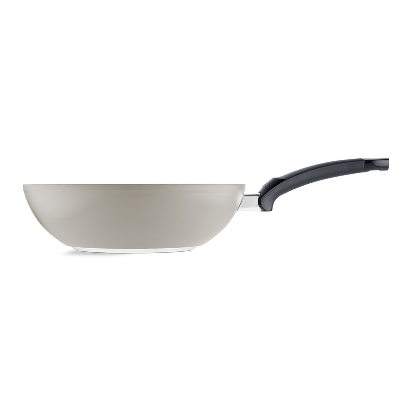 Fissler Ceratal Ceramic Non-Stick Wok, Warm Grey, Made without PFAS, 11"