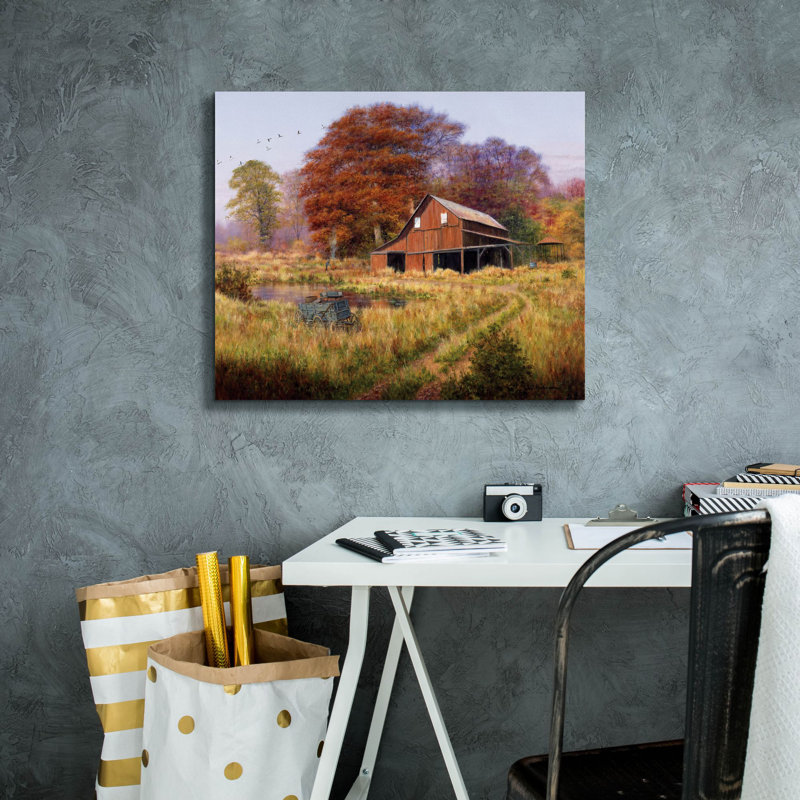 Kathrynn Red Barn - impression sur toile tendue, H 20 po x l 24 po x P 0,75 po
