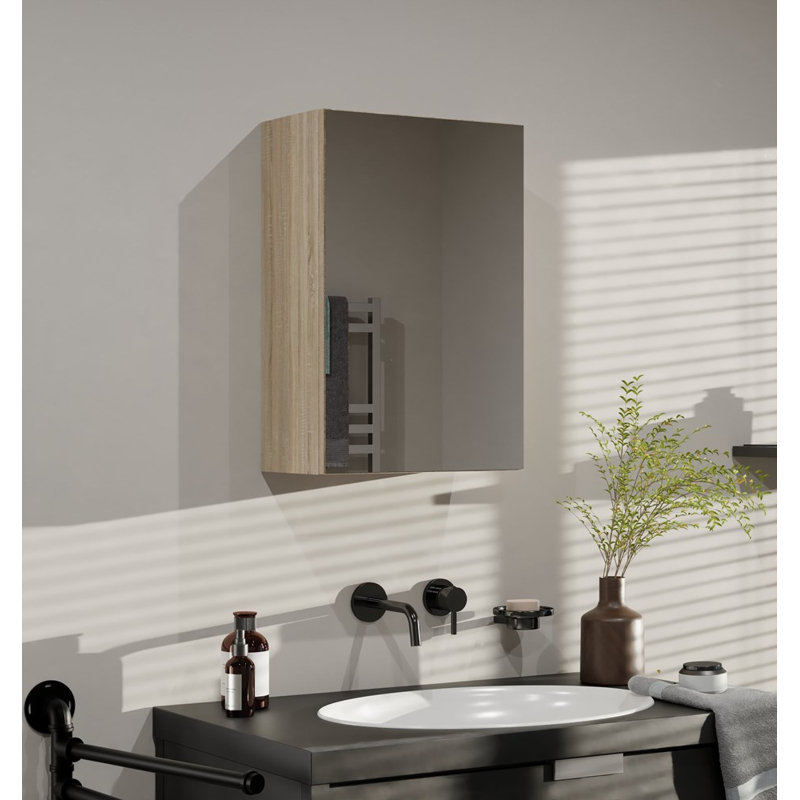 Shamaine Laminate Bathroom Cabinet, Wood