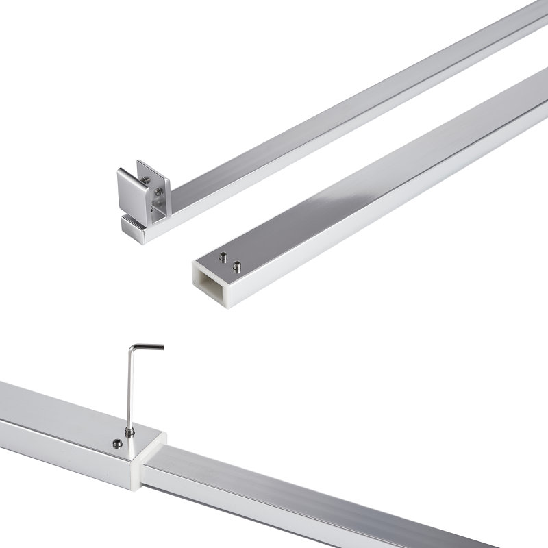 Shower Screen Support Bar-adjustable 750mm To 1350mm, Fits 6-10mm Glass For Wet Room Shower Enclosures, Chrome
