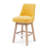 Swivel Upholstered Counter Stool with Solid Wood Frame-93524410