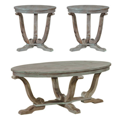 Meredith 3 Piece Living Room Table Set