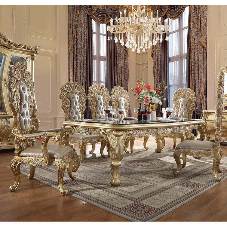 Esopsito 6 - Person Glass Top Four Leg Dining Set