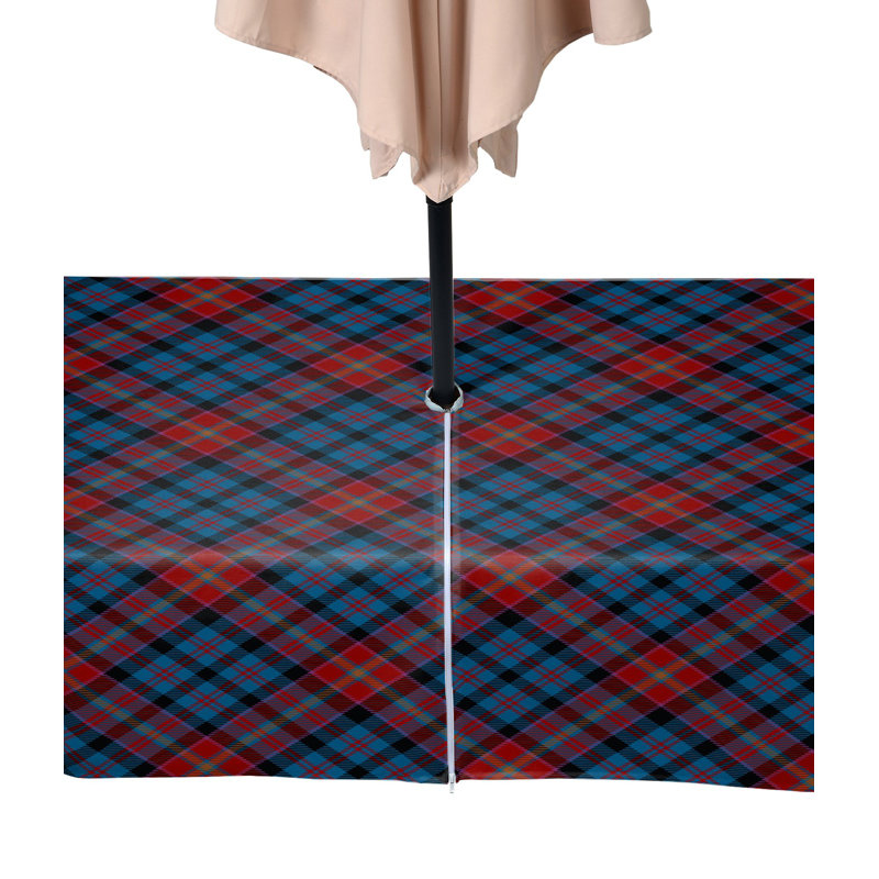 Winter Plaid Water Repellent Tablecloth, 104" x 60"
