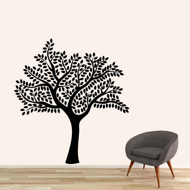 Décalcomanie murale arbre d’ombre, Noir