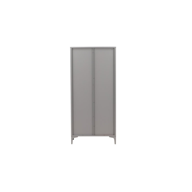 Arnolde 2 Door Steel Wardrobe, Light Grey