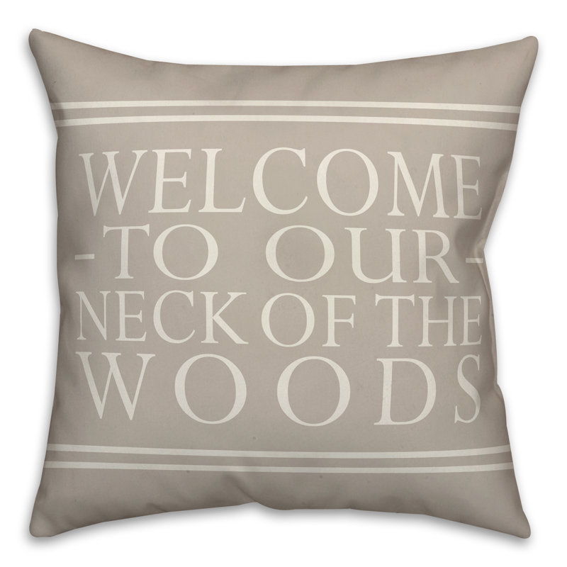 Housse d’oreiller carrée et insert welcome, Gris