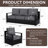 Abdullah 8-Person Modern Aluminum Outdoor Patio Sofas Furniture Set,2 Patio Sofas and Grey Cushions,Suitable for Party-741662676
