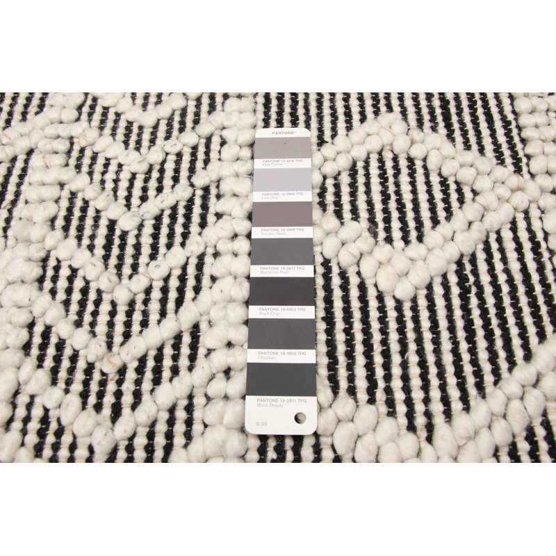 Tapis gris nouvel âge en laine 4 pi 11 po x 8 pi 3 po Brandenn