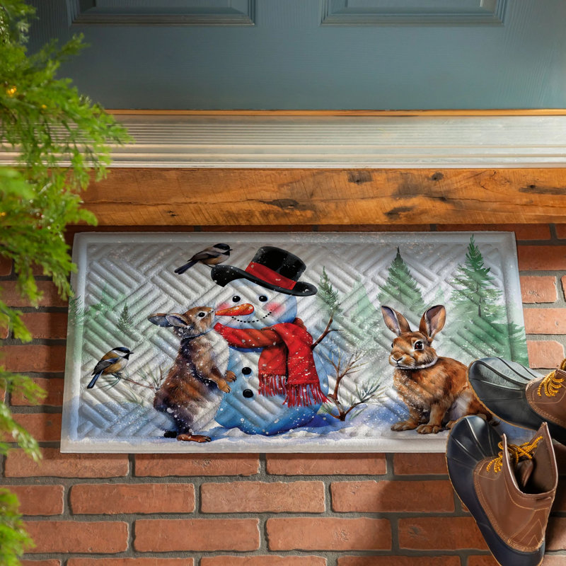 Tapis de sol en relief Bonhomme de neige et ses amis