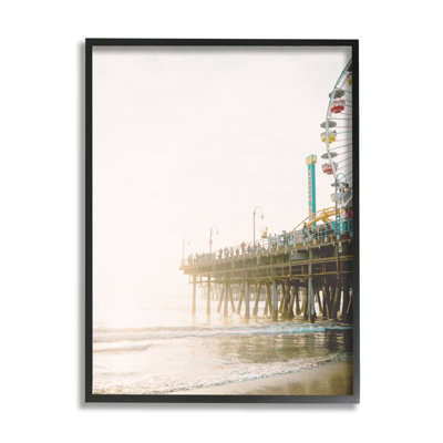«Coastal Boardwalk Pier Carnival Ferris Wheel», art mural sur toile tendue XXL par Leah Straatsma