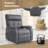 Zero Gravity Electric Leather Recliner Chair with  USB Charger & Storage Pockets-409409789