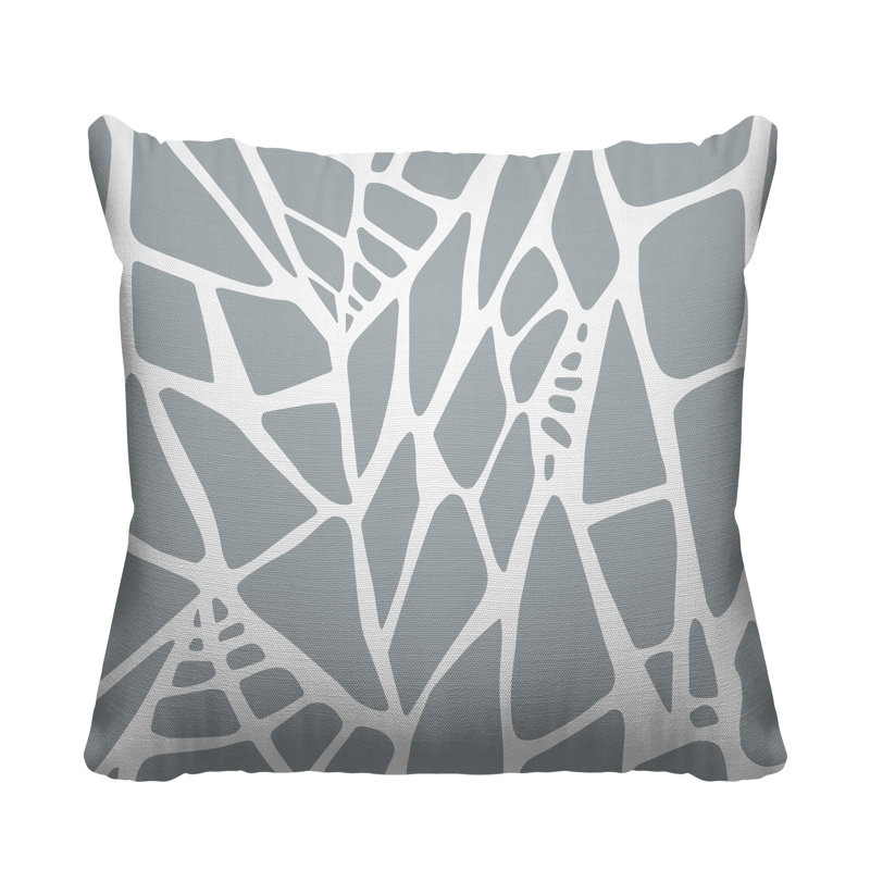 Coussin intérieur / extérieur Rodman Tribal Abstract, L 19 po x H 19 po, gris