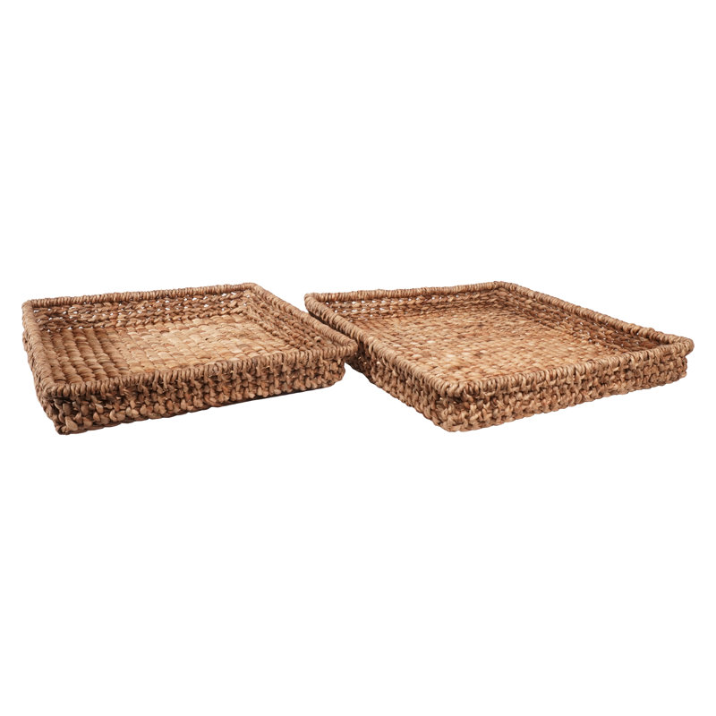 Plateaux carrés en jacinthe d'eau Alfrida