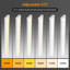 120 W, 120 W, 4 W, 4 W, Wraparound, 0-10 V, gradation, 42, 30, 25, 12, 10 W, puissance réglable et CCT, 6500, 5700, 5000, 4000, 3500, 3000 K, paquet de 6