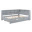 Lit de jour double de style moderne avec lit gigogne simple, lit de jour avec tablette de rangement et ports de chargement USB-1754343607-1754343604