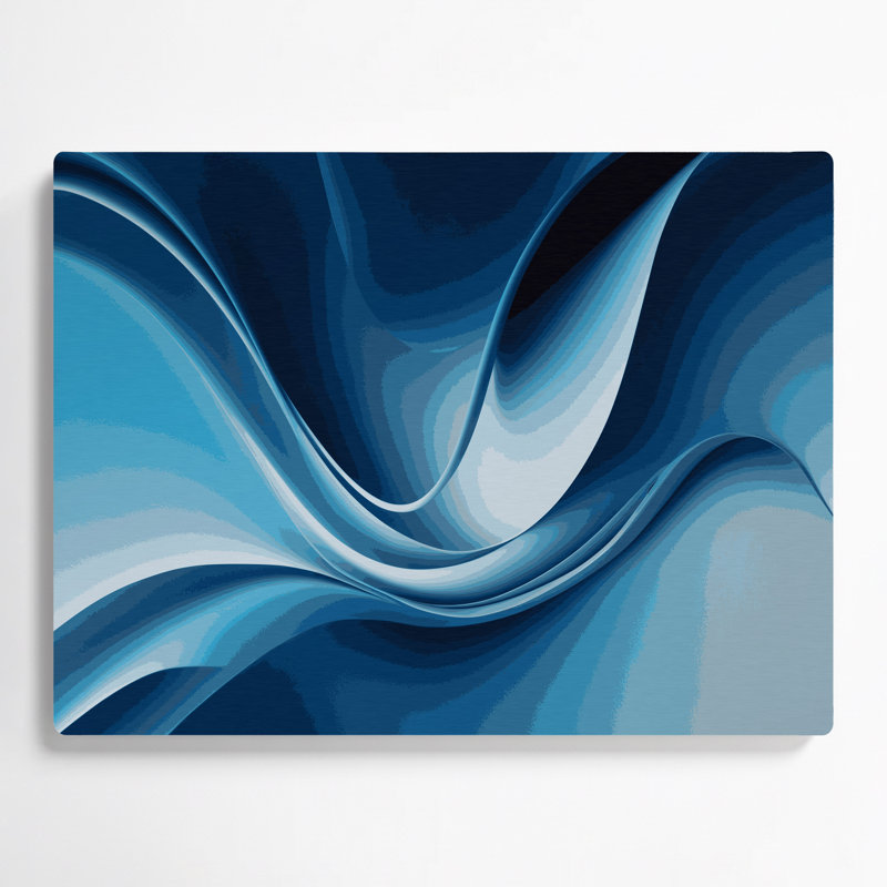 Gradient Abstract 37, art mural en métal bleu, H 12 po x l 18 po