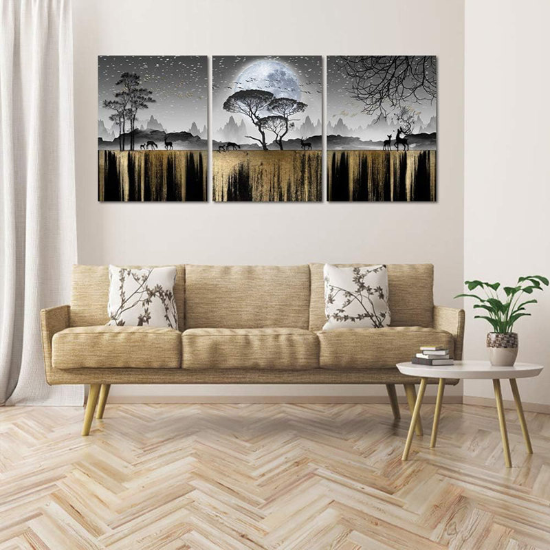 3 Piece Wrapped Canvas Print, 40 cm H x 30 cm W